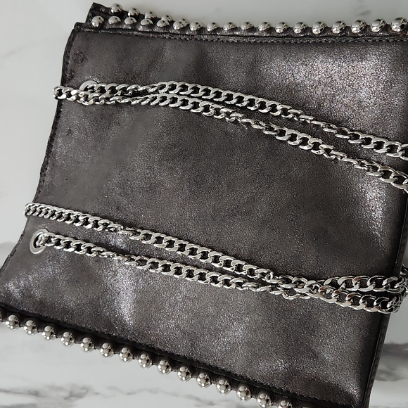 Zara Handbags - Grey metallic shoulder bag